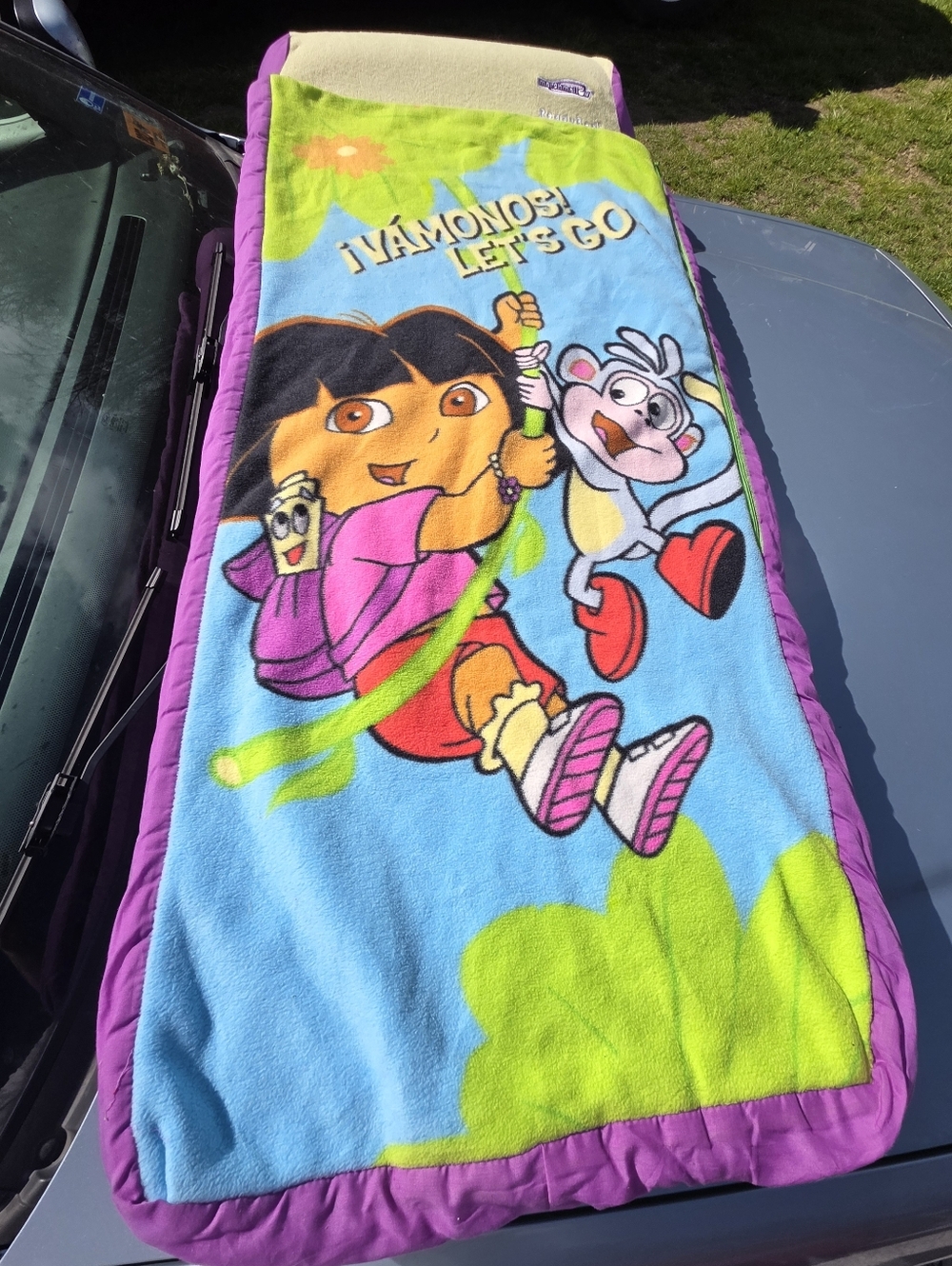 Vintage 2004 Dora the Explorer Marshmallow Ready Bed Sleeping Bag INFLATABLE